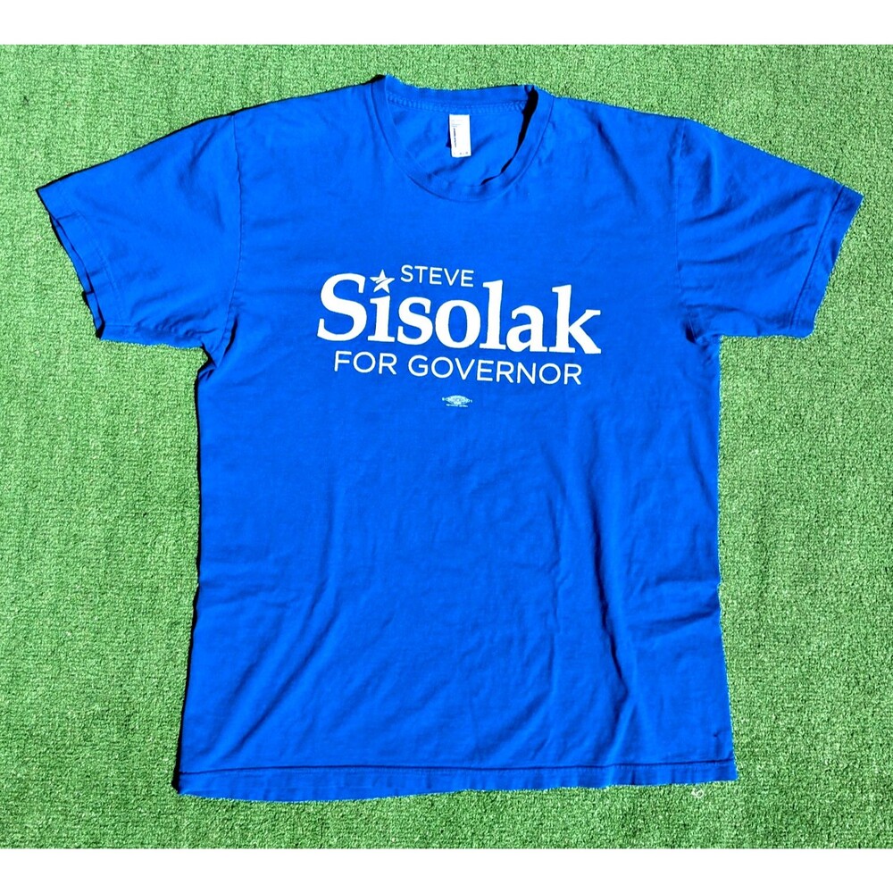 American Apparel 2018 Nevada Govenor Sisolak Campaign Lg Shirt Top USA-Made GUC